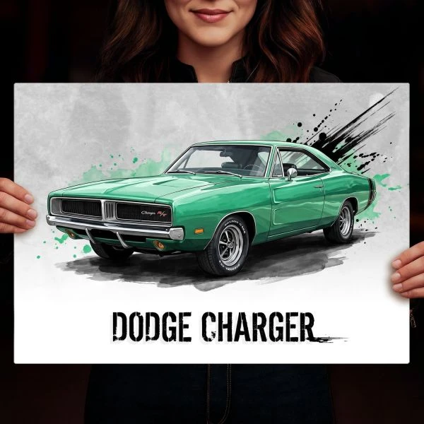 Obraz metalowy na sciane Dodge Charger R/T